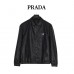 PRD Logo Plaque Leather Jacket