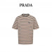 PRD Peach Striped Lisle Cotton T-shirt