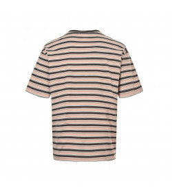 PRD Peach Striped Lisle Cotton T-shirt