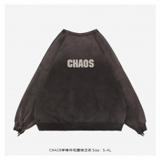 Saint Michael Black Washed Chaos Logo Printed Cotton Sweatshirt