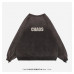 Saint Michael Black Washed Chaos Logo Printed Cotton Sweatshirt
