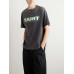 SAINT MXXXXXX Logo-Print Distressed Cotton-Jersey T-Shirt