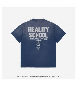 SAINT Mxxxxxx Reality School Blue Graphic T-shirt