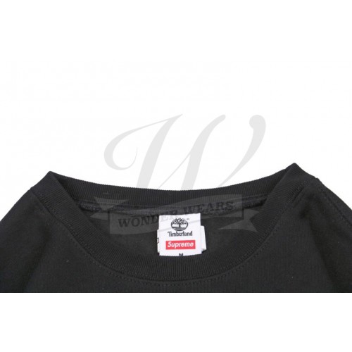 supreme timberland crewneck black