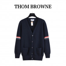 Thom Browne Cotton V-Neck Cardigan