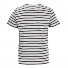 YSL Embroidered Striped Cotton-Slub T-Shirt
