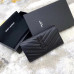 YSL Grain De Poudre Leather Flap Wallet Large