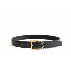 YSL Logo Leather Belt