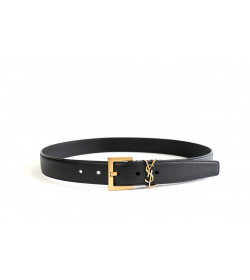 YSL Logo Leather Belt