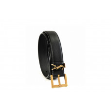 YSL Logo Leather Belt