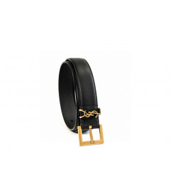 YSL Logo Leather Belt