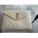 YSL Medium Black/Silver Leather Shoulder Bag