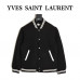 YSL Wool-Rich Logo Bomber Jacket