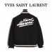 YSL Wool-Rich Logo Bomber Jacket