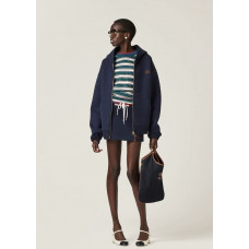 Miu Miu 24SS Heavyweight Plain Knit Hooded Jacket