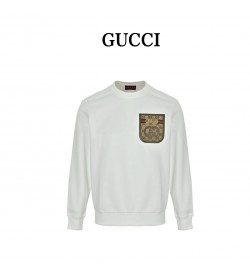 Gucci Monogram Pocket Appliqué Crewneck Sweatshirt