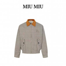 Miu Miu Corduroy Plaid Jacket
