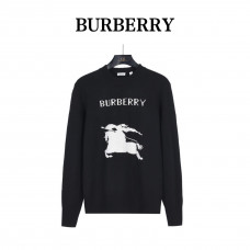 Burb*rry Equestrian Knight Logo Cashmere Blend Crewneck Sweater