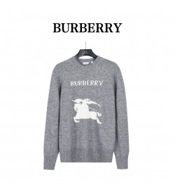 Burb*rry Equestrian Knight Logo Cashmere Blend Crewneck Sweater