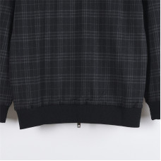 Burb*rry 25FW Check Zip Drawstring Hooded Jacket