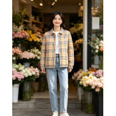 Burb*rry Classic Check Quilted Reversible Cotton Jacket