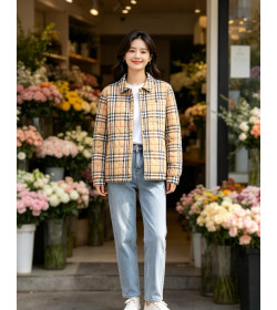 Burb*rry Classic Check Quilted Reversible Cotton Jacket