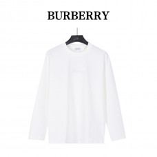 Burb*rry Embroidered Chest Check Patch Long Sleeve Top