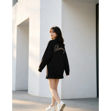 Burb*rry Embroidered Chest Check Patch Long Sleeve Top