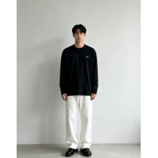 Prada Triangle Logo Long Sleeve Top
