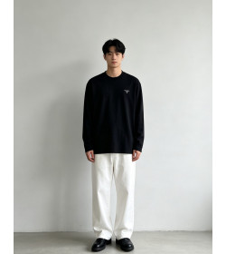 Prada Triangle Logo Long Sleeve Top