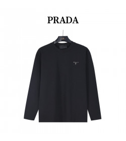 Prada Triangle Logo Long Sleeve Top