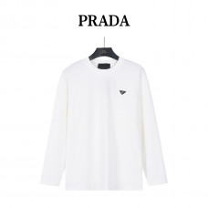 Prada Triangle Logo Long Sleeve Top