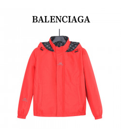 Balenci*ga Double B Monogram 3M Embroidered Reversible Hooded Jacket