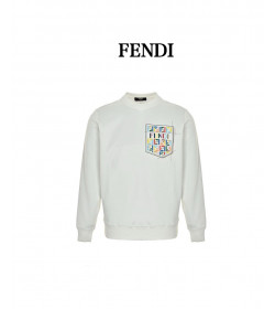 Fendi Colorful FF Faux Pocket Print Crewneck Sweatshirt