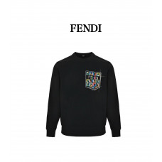 Fendi Colorful FF Faux Pocket Print Crewneck Sweatshirt