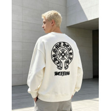 Chrome Hearts Horseshoe Scroll Embroidered Crewneck Sweatshirt