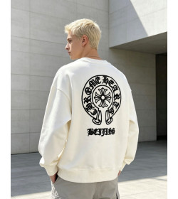 Chrome Hearts Horseshoe Scroll Embroidered Crewneck Sweatshirt