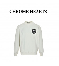 Chrome Hearts Horseshoe Scroll Embroidered Crewneck Sweatshirt