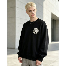 Chrome Hearts Horseshoe Scroll Embroidered Crewneck Sweatshirt