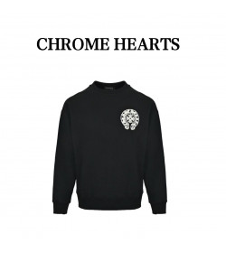 Chrome Hearts Horseshoe Scroll Embroidered Crewneck Sweatshirt