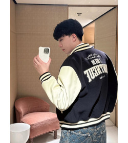 Louis Vuitton Monogram Lined Letterman Jacket