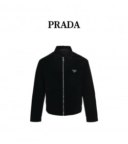 PRD 25FW Triangle Logo Velvet Jacket