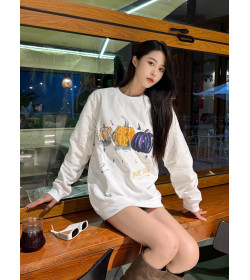 Louis Vuitton 24FW Hand Drawn Pumpkin Crewneck Sweatshirt
