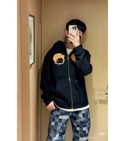 Louis Vuitton 25FW Nigo Collaboration Leather Appliqué Zip Jacket
