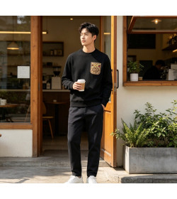 Gucci Monogram Pocket Appliqué Crewneck Sweatshirt