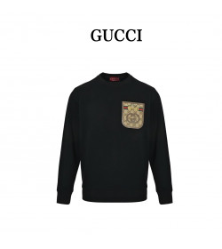 Gucci Monogram Pocket Appliqué Crewneck Sweatshirt
