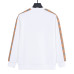 Burb*rry 26SS Check Letter Sleeve Crewneck Sweatshirt