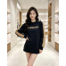 Burb*rry 26SS Check Letter Sleeve Crewneck Sweatshirt