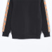 Burb*rry 26SS Check Letter Sleeve Crewneck Sweatshirt