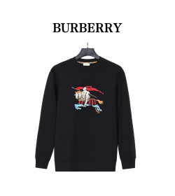 Burb*rry 26SS Colorful Equestrian Knight Embroidered Crewneck Sweatshirt